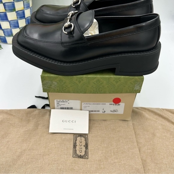 Men’s Gucci chunky horse bit loafers size 8 fits 8.5 US made in Italy main image 4